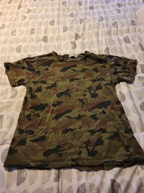 Camo Short Sleeve Tee - Olive & Brown